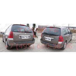 P036C GALIA Полностью оцинкованный фаркоп на Peugeot 307 универсал 2002-2008. Подрозетник убирается за бампер. Тип шара: C (горизонтальный съемный). Устано