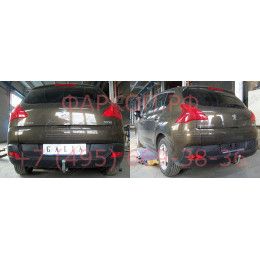 P040A GALIA Полностью оцинкованный фаркоп на Peugeot 3008 2009-2016, кроме Hybrid. Подрозетник убирается за бампер. Тип шара: A. Установка без снятия и выреза б