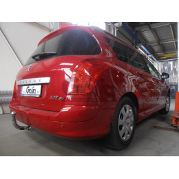 P041C GALIA Полностью оцинкованный фаркоп на Peugeot 308 универсал 2008-2013. Тип шара: C (горизонтальный съемный). Установка без снятия и выреза бампера. Н