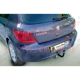 P106-A Лидер-плюс ТСУ для Peugeot 307 хетчбек 2001-2008, Citroen C4 2011-2018. Требуется подрезка бампера. Нагрузки: 1200/75 кг, масса фаркопа 17,08 кг (без электрики в к
