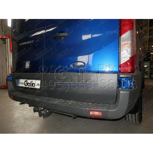F125C GALIA Полностью оцинкованный фаркоп на Ford Tourneo 2013-, Ford Transit 2013-. Тип шара: C (горизонтальный съемный). Установка без снятия и выреза бампера. Нагрузки: 3500/140 кг, масса фаркопа 21,37 кг