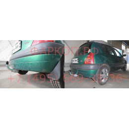 R002C GALIA Полностью оцинкованный фаркоп на Renault Clio 1998-2005. Особенности: Номерной знак на задней двери, вкл. Storia 2005-. Тип шара: C (горизонтальный съе