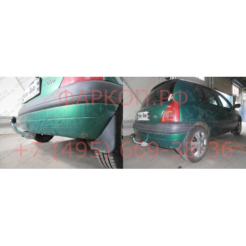 R002C GALIA Полностью оцинкованный фаркоп на Renault Clio 1998-2005. Особенности: Номерной знак на задней двери, вкл. Storia 2005-. Тип шара: C (горизонтальный съемный). Установка без снятия и выреза бампера. Нагрузки: 1200/75 кг, масса фаркопа 15,1 кг
