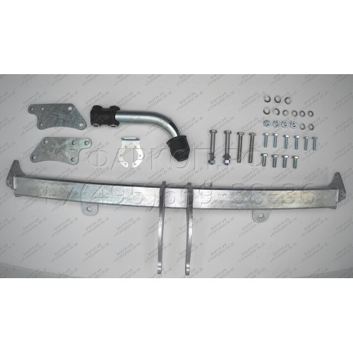 R049A GALIA Полностью оцинкованный фаркоп на Land Rover Freelander I 1997-2006. Особенности: запасное колесо на задней двери. Тип шара: A. Установка без снятия и выреза бампера. Нагрузки: 2000/125 кг, масса фаркопа 19,26 кг