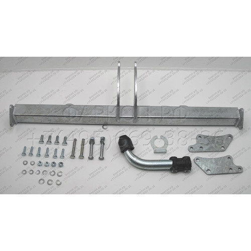 R049A GALIA Полностью оцинкованный фаркоп на Land Rover Freelander I 1997-2006. Особенности: запасное колесо на задней двери. Тип шара: A. Установка без снятия и выреза бампера. Нагрузки: 2000/125 кг, масса фаркопа 19,26 кг