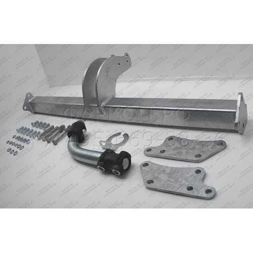 R049A GALIA Полностью оцинкованный фаркоп на Land Rover Freelander I 1997-2006. Особенности: запасное колесо на задней двери. Тип шара: A. Установка без снятия и выреза бампера. Нагрузки: 2000/125 кг, масса фаркопа 19,26 кг