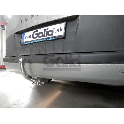 R079C GALIA Полностью оцинкованный фаркоп на Renault Espace 2002-2014, Renault Grand Espace 2003-2014. Подрозетник убирается за бампер. Тип шара: C (горизонтальный съемный). Установка без снятия и выреза бампера. Нагрузки: 2000/80 кг, масса фаркопа 21,1 к