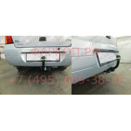 R102-A Лидер-плюс ТСУ для Renault Symbol седан 2002-2008 без снятия и выреза бампера. Нагрузки: 1200/75 кг, масса фаркопа 13,06 кг (без электрики в комплекте)