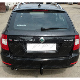 S-349 STEINHOF Фаркоп на Skoda Superb II лифтбек/универсал 2008-2015. Требуется подрезка бампера. Тип шара: AV (вертикальное быстросъемное крепление шара на к