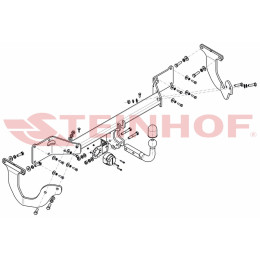 T-183 STEINHOF Фаркоп на Citroen Spacetourer 2016-, Peugeot Traveller 2016-, Citroen Jumpy 2016-, Peugeot Expert 2016-, Toyota Proace 2016-, Opel Zafira LIfe 2019-, Opel Vivaro 2019- без подрезки бампера. Тип шара: A. На