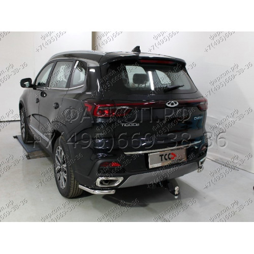 TCU00158 ТСС Фаркоп на Chery Tiggo 8 Pro Max 2022-, Chery Tiggo 8 Pro 2021-2024, Chery Tiggo 8 2020-2024, Xcite X-Cross 8 2024-. Требуется подрезка бампера. Тип шара: E (шаровый узел под американский квадрат). Нагрузки: 1500/100 кг
