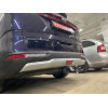 TCU00181 ТСС Фаркоп на Kia Carnival 2021-. Требуется подрезка бампера. Тип шара: E (шаровый узел под американский квадрат). Нагрузки: 1500/100 кг