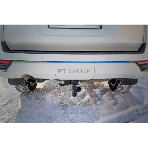 TLT-21-991422.00 PT GROUP Фаркоп на Toyota Land Cruiser 300 2021-, Lexus LX 2022-. Необходима подрезка бампера. Тип шара: AV (вертикально-съемный с ключом). Нагрузки: 3500/140 кг, масса фаркопа 11 кг (без электрики в комплекте)