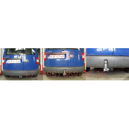 V067C GALIA Полностью оцинкованный фаркоп на Volkswagen Caddy 2004-2020, включая Maxi, включая 4WD. Подрозетник убирается за бампер. Тип шара: C (горизонтальный с