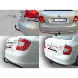 V125-A Лидер-плюс ТСУ для Volkswagen Polo седан 2010-2020, Polo лифтбек 2020-2022, Skoda Rapid лифтбек 2012-2020, 2020-2022. Требуется подрезка бампера. Нагрузки: 1000/75 кг, масса 