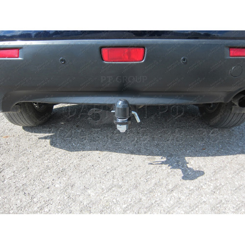 MAS-10-991122.00 PT GROUP Фаркоп на Mitsubishi ASX 2010-2022 без подрезки бампера. Тип шара: E (легкосъемный шар под квадрат). Нагрузки: 1600/80 кг, масса фаркопа 17 кг (без электрики в комплекте)