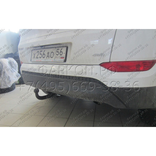 4261-A ORIS Фаркоп на Hyundai Tucson дорестайл 2015-2018 без снятия бампера и выреза в бампере. Тип шара: A. Нагрузки: 1600/100 кг, масса фаркопа 21,7 кг (без электрики в комплекте)