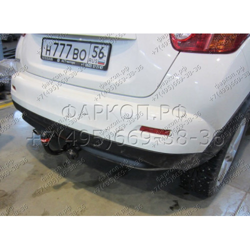 4372-A ORIS Фаркоп на Nissan Juke 4WD 2013-2019. Необходима подрезка бампера. Тип шара: A. Нагрузки: 1000/50 кг, масса фаркопа 23,2 кг (без электрики в комплекте)