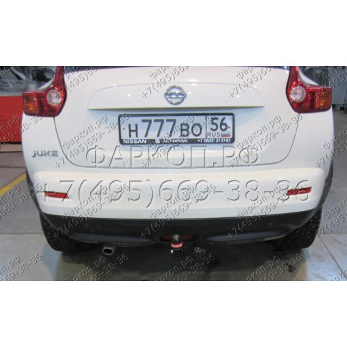 4372-A ORIS Фаркоп на Nissan Juke 4WD 2013-2019. Необходима подрезка бампера. Тип шара: A. Нагрузки: 1000/50 кг, масса фаркопа 23,2 кг (без электрики в комплекте)