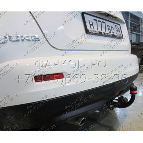 4372-A ORIS Фаркоп на Nissan Juke 4WD 2013-2019. Необходима подрезка бампера. Тип шара: A. Нагрузки: 1000/50 кг, масса фаркопа 23,2 кг (без электрики в комплекте)