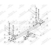 NS 13 AVTOS Фаркоп на Nissan Qashqai 2007-2014. Необходима подрезка бампера. Тип шара: A. Нагрузки: 1200/75 кг, масса фаркопа 13,6 кг (без электрики в комплекте)