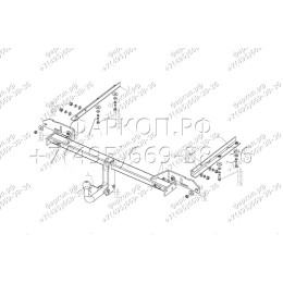 OP 07 AVTOS Фаркоп на Opel Zafira C Tourer 2012-2019. Необходима подрезка бампера. Тип шара: A. Нагрузки: 1500/75 кг, масса фаркопа 17 кг (без электрики в комплекте)