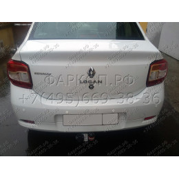RN 10 AVTOS Фаркоп на Renault Logan седан 2014-2022, Dacia Logan седан 2014-2021 без подрезки бампера. Тип шара: A. Нагрузки: 1200/75 кг, масса фаркопа 14,5 кг (без электрики 