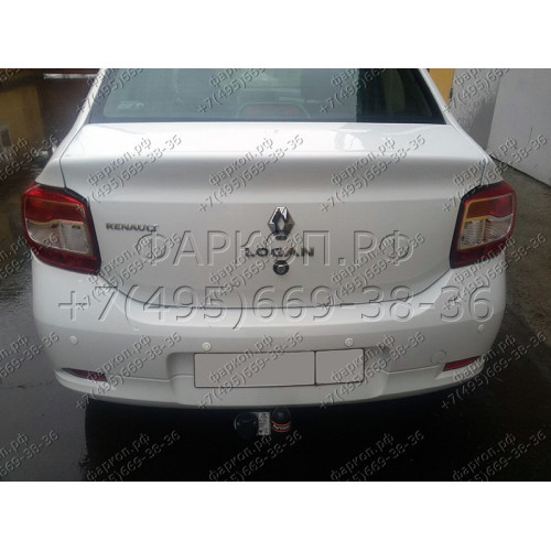 RN 10 AVTOS Фаркоп на Renault Logan седан 2014-2022, Dacia Logan седан 2014-2021 без подрезки бампера. Тип шара: A. Нагрузки: 1200/75 кг, масса фаркопа 14,5 кг (без электрики в комплекте)