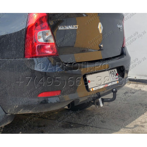 RN 12 AVTOS Фаркоп на Renault Logan седан 2005-2014, Dacia Logan седан 2005-2014 без подрезки бампера. Тип шара: A. Нагрузки: 1200/75 кг, масса фаркопа 11,5 кг (без электрики в комплекте)