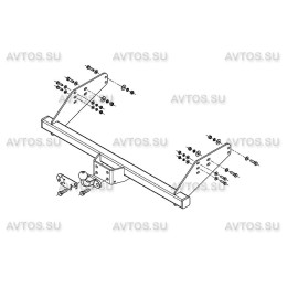 UAZ-08 AVTOS Фаркоп на УАЗ Cargo 2011-, УАЗ Profi 2017- без снятия и подрезки бампера. Тип шара: F. Нагрузки: 2000/100 кг, масса фаркопа 22 кг (электрика в комплекте)