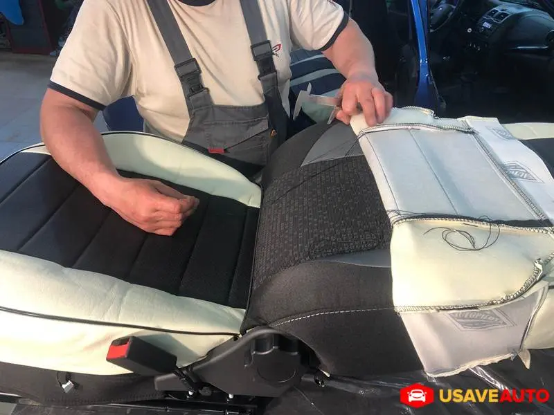 Установка чехлов на Lada Granta 2018 Установка чехлов на Lada Granta 2018