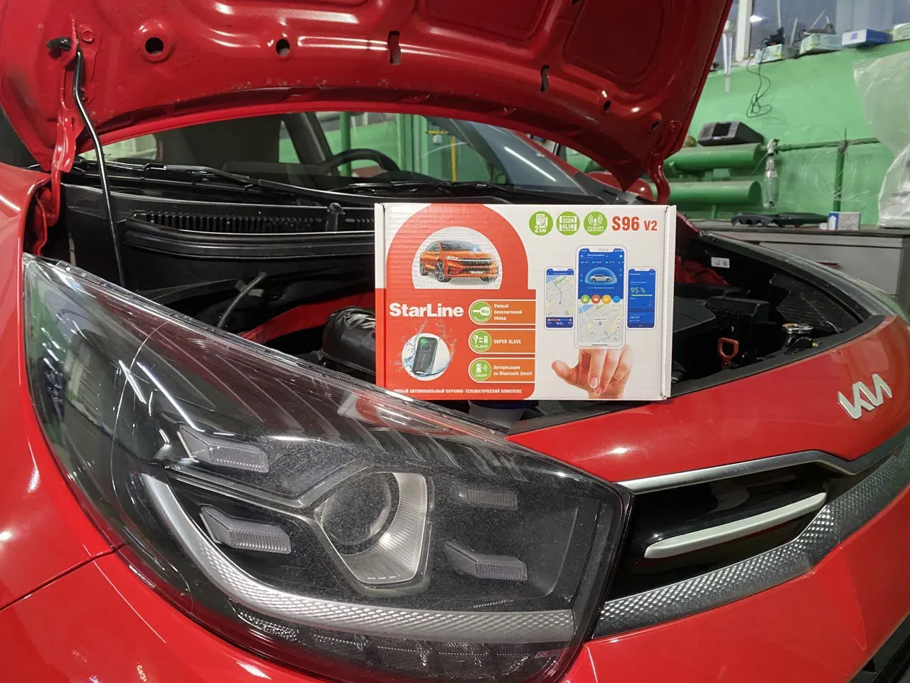 Сигнализация Starline s96 на KIA Picanto