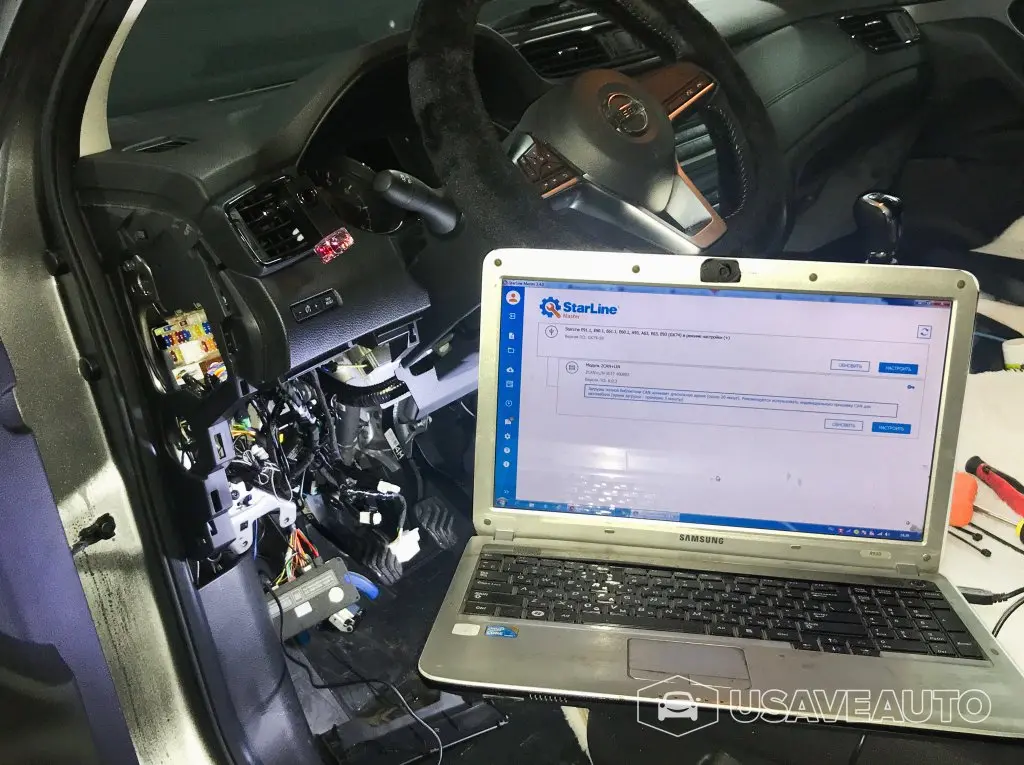 Установка сигнализации с автозапуском