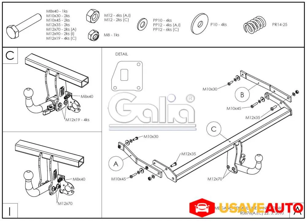 GALIA Фаркоп ОЦИНКОВАННЫЙ Renault Megane III хетчбек 5 дверей 2008-2016, Renault Scenic III 2010-201 GALIA Фаркоп ОЦИНКОВАННЫЙ Renault Megane III хетчбек 5 дверей 2008-2016, Renault Scenic III 2010-201