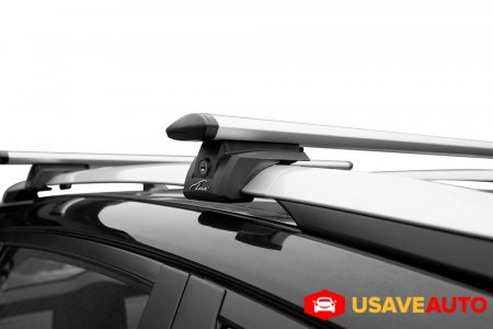 LUX Багажник на крышу Hyundai ix55 2008-2013 с дугами АЭРО-ТРЭВЭЛ на рейлинги, с замками /LUXElegantAT